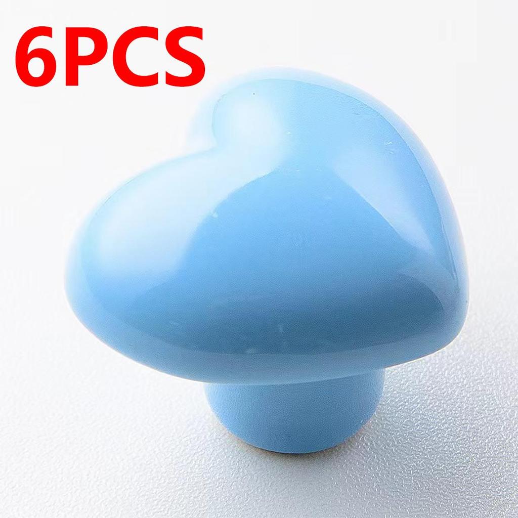 6 Pieces Drawer Handles, Cabinet Knob Handles, Blue And White Porcelain Ceramic Kitchen Cabinet Handles, Cabinet Bathroom Door Handles