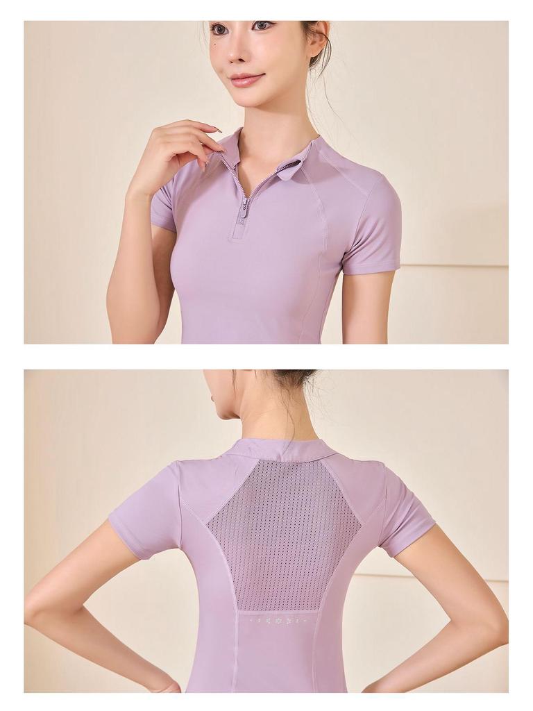 Breathable Summer Workout T-shirt for Running, Gym, and Yoga