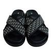 Christian Dior cross sandals Trotter canvas Oblique Sandals black canvas Used