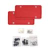 1Pair Silicone Black License Plate Frame Covers Front Or Back Car Plate Bracket Holders, Rust-Proof, Rattle-Proof Accessories