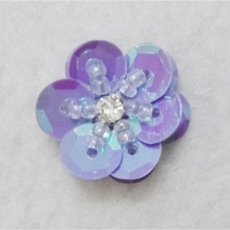 20 Pieces/lot Hand-Sewed Sequins Flower Pattern Patch DIY Clothing Shoes, Hats, Bags, Beads Sequins Applique Patch