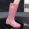 New fashion women's rain shoes high tube women's rain boots non-slip waterproof PVC women's water shoes