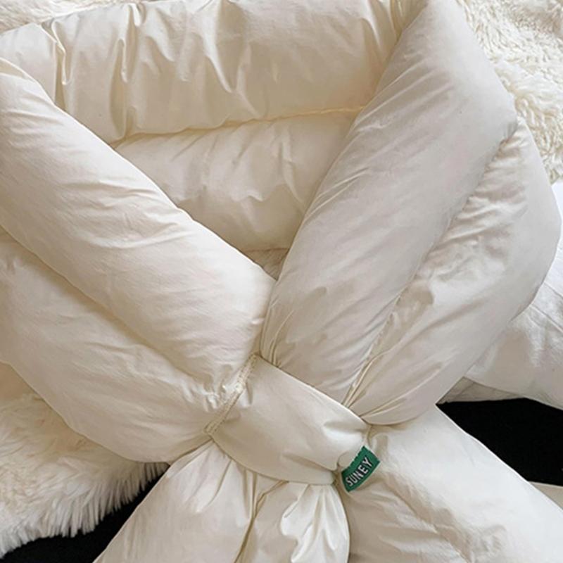 Sciarpa Collo Calda Invernale da Donna, Scaldacollo, Colore Unico, Leggera, Imbottita, Piumino, Sciarpe, Copricollo per Sci all'Aperto