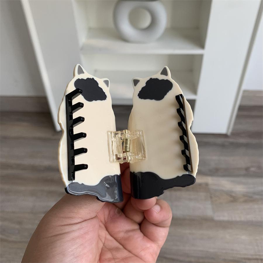 Cute Acetic Acid Cat Hair Claw For Women Cartoon Korean Style Kitten Claw Clip Hair Accessories Headdress Animal Shark Clip