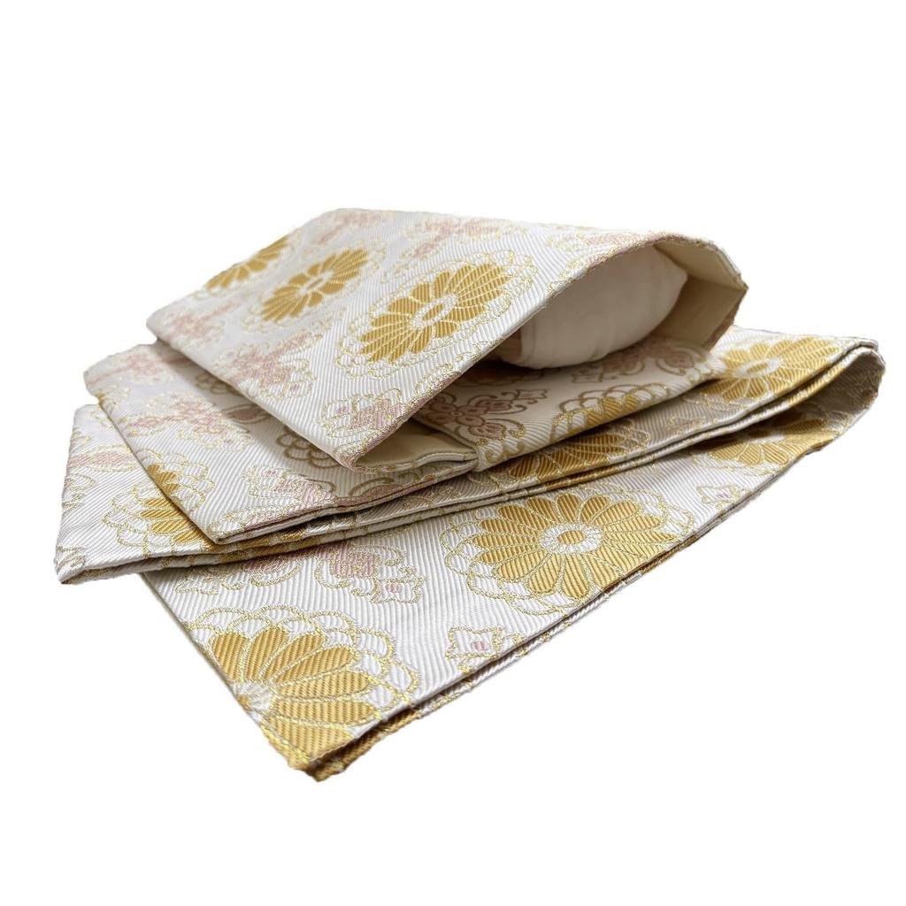 Sovoak Yukata Daisy Lightweight Kimono Girdle Women's Pre-tied Obi, Drum-Knotted Obi, Pattern,