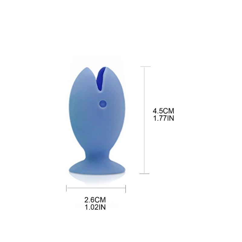 6pcs Silicone Fish Toothbrush Holder Vertical Non-slip Storage Rack Shelf for Home Dormitory Bedroom Bathroom Showerig