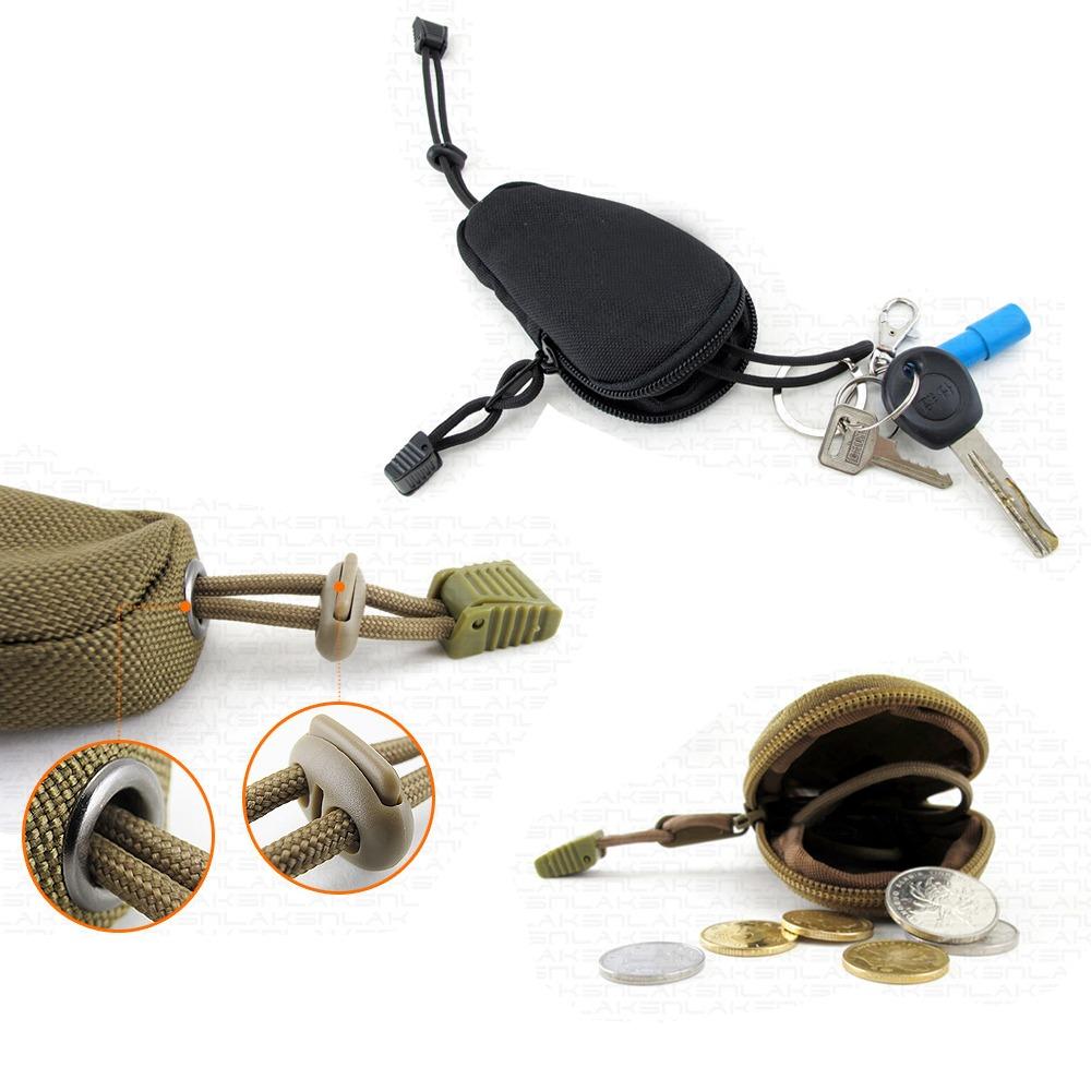Mini Llavero Portátil Mini Estuche con Cremallera Organizador de Llaves Multiusos Monederos para Hombre para Exterior Estuche para llaves