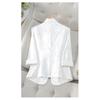 Classic White Summer Jacket for Women, Short Slim-fit Style with High-end Texture
