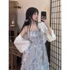 French Tie-Dye Camisole Dress & Strappy Sun Protection Jacket: Cool, Ethereal & Versatile.