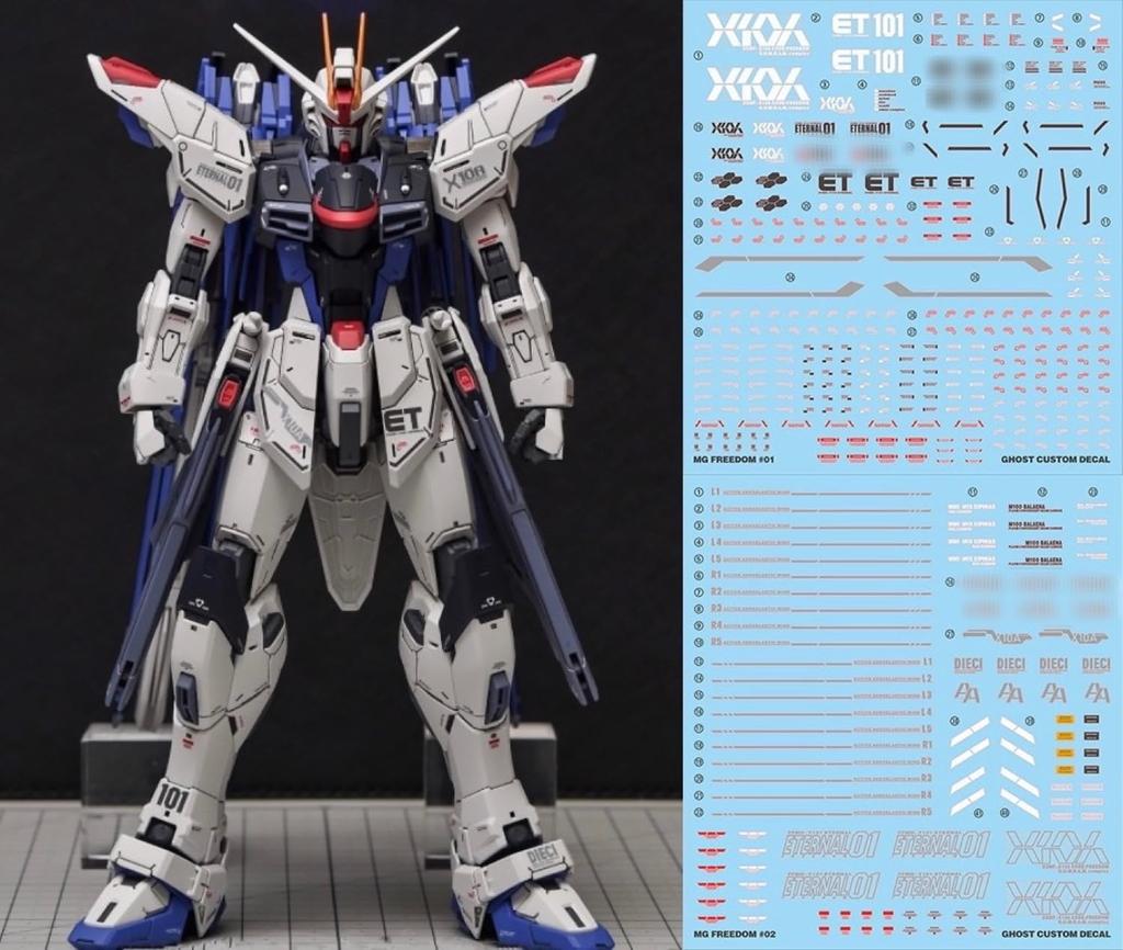 MG MGEX MGSD FM HiRM Robot MS Ensha Water Transfer Decals MG Freedom Gundam Fluorescent!! 1/100 Detail-Up (for 1/100 Ver. 2.0) [Used]