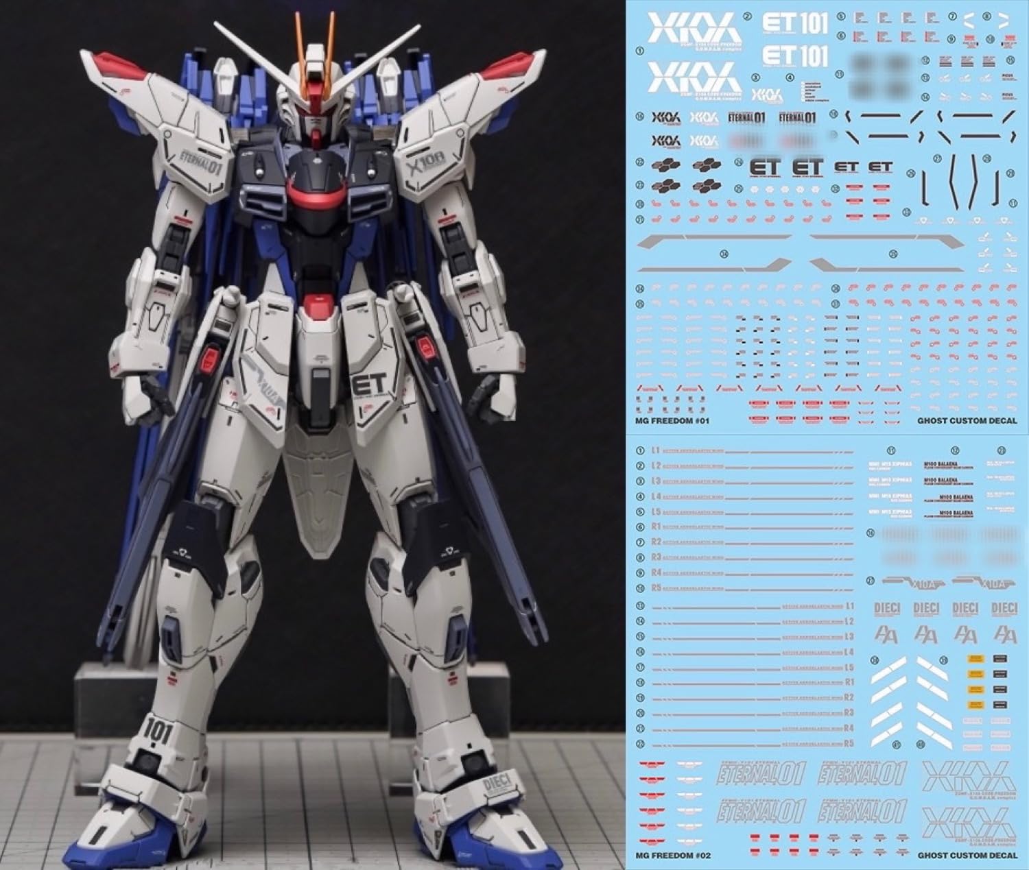 

MG MGEX MGSD FM HiRM Robot MS Ensha Water Transfer Decals MG Freedom Gundam Fluorescent!! 1/100 Detail-Up (for 1/100 Ver. 2.0) [Used] оранжевый