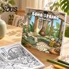 Adult Coloring Book for Stress Relief Boho Spring Book, Relaxation Line Art Patterns, Supplies Adults Creative Portable Home or Travel Use Calming