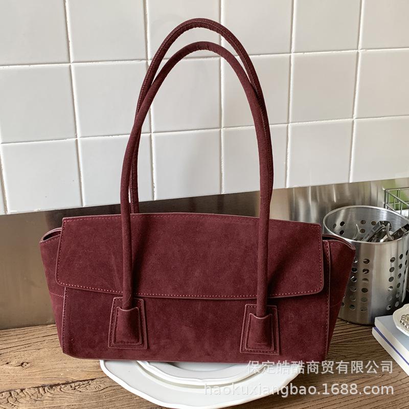 Suede Bag Women's 2025 New Trendy Autumn and Winter Large-capacity Tote Bag Commuter Shoulder Underarm Bag Handbag