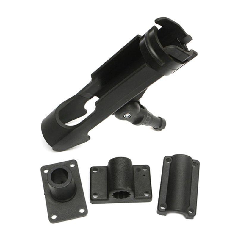 Rod Holder For Fishing Boat, 360 Degree Rotate, Adjustable Gasket, For Kayak Canoe Fixer Mounting чёрный