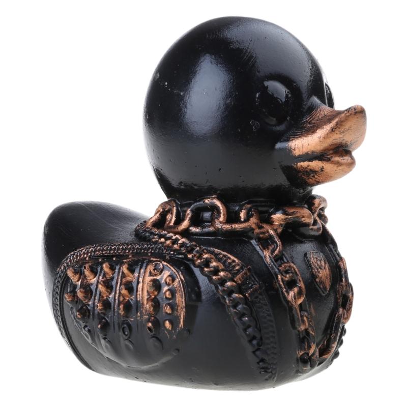 Lovely Duckieville Duck Statuette Punk Rock Duck Statue Satanic Duck