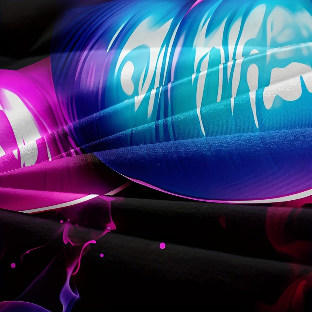 Red & Blue Lips Print All Season Bedding Set, Soft Comfortable And Breathable Duvet Cover For Bedroom Guest Room And Dorm