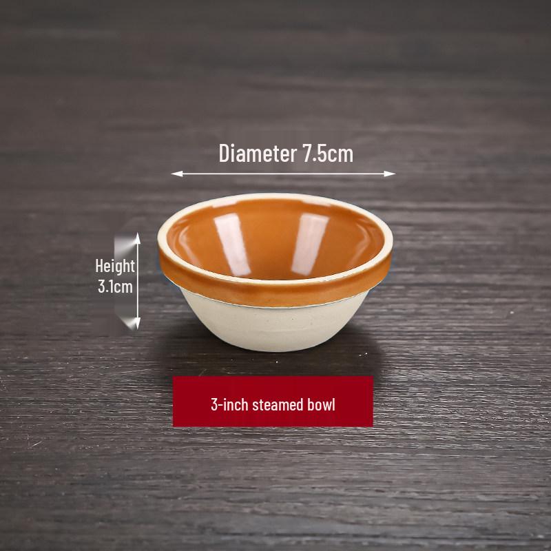Batzai Cake Ceramic Steamer Bowl: Earthenware Mold with Pointed Foot for Rice and Cakes.