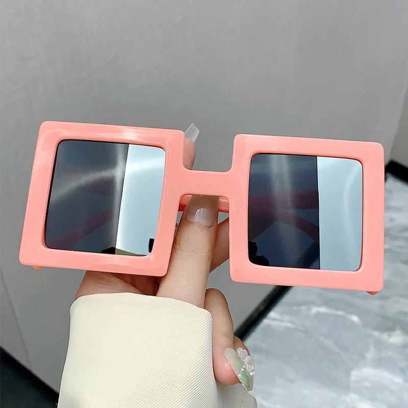 Fashion Vintage Luxury Designer Square Sunglasses Oversized Big Frame Shade for Women Men Punk Outdoor Sun Glasses