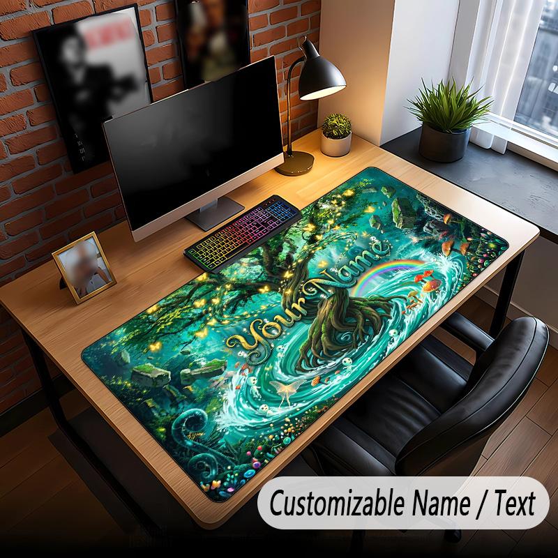 Sunset Landscape Theme Custom Mouse Pad Personalized With Name Text Customized Desk Mat For Office Home Decor