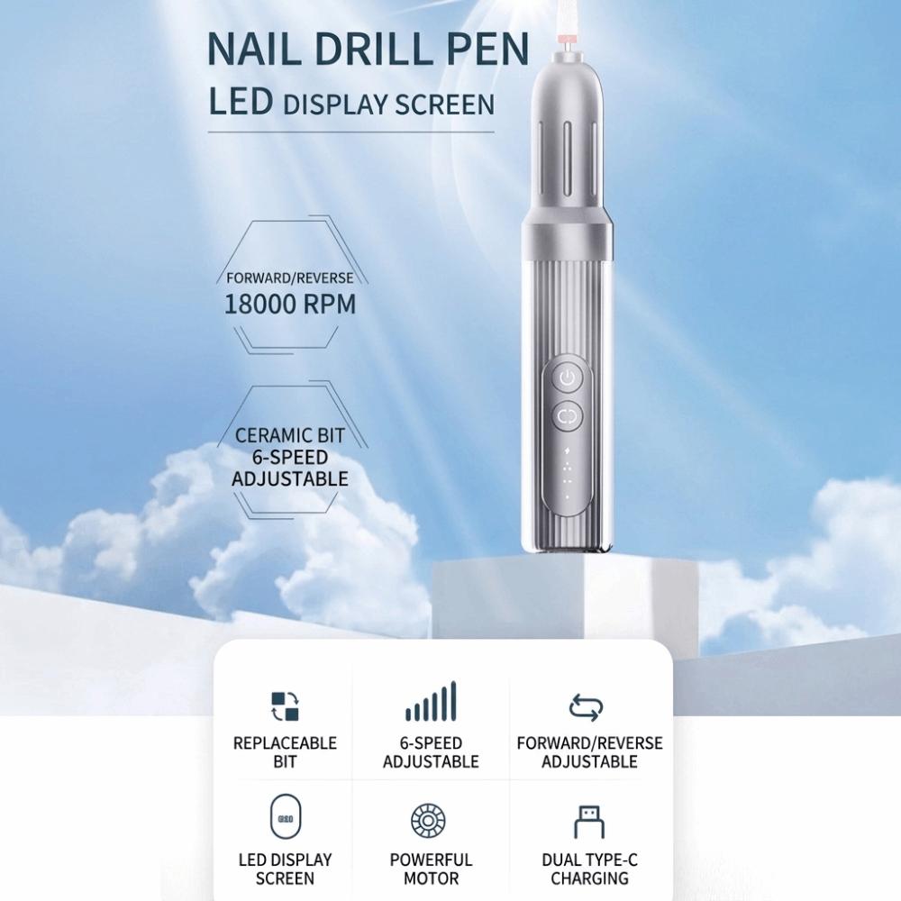 Portable Electric Nail Grinder durable Nail Polisher Nail Kit Nail Drill Machine Nail Art