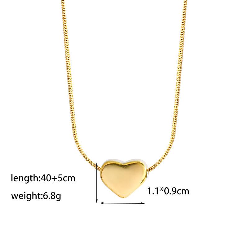 Elegant Personalized Double Heart Pendant Titanium Steel Necklace for Women