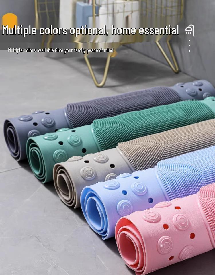 Non-Slip PVC Bathroom Mat with Suction Cups for Shower, Toilet, and Entrance