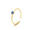 Damila Jewelry  Minimalist Adjustable Open 925 Silver 18K Gold Plated Cubic Zirconia Birthstone Rings for Women