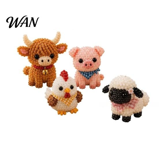 3D Beaded Animal Kit 1 Set DIY Kit, Beading Art Craft with Beginners Bead Instructions, Handmade Insect Bird Bat Farm for Adults Project E