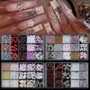 12/15 Grids/Box 3D Nail Art Decoration Kit With Resin Bowknot Pearls Heart & Assorted Shapes Kawaii Nail Charms Diy Manicure Art