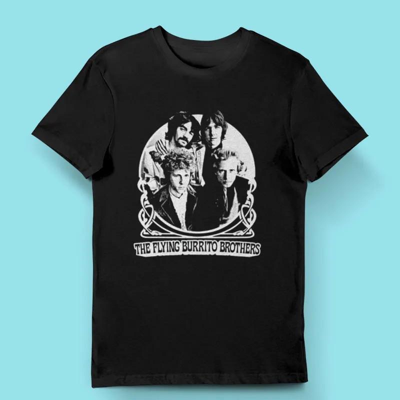 Vtg The Flying Burrito Brothers Band For Fans Cotton Black Full Size Shirt S