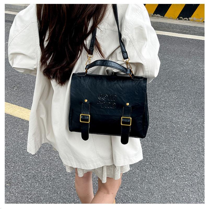 

Niche Autumn and Winter Academy Backpack Women s New Postman High Value Handbag Commuter Backpack чёрный