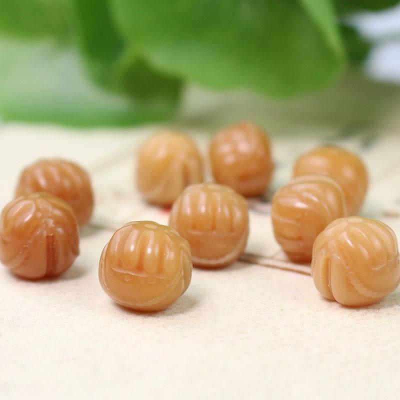 Buddha’s Hand Bodhi Root Carved Bracelet: White Jade & Bodhi Seed Beads, Hands Together Pendant