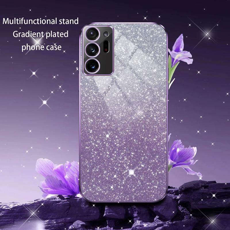 Luxury Shiny Glitter Plating Silicone Case for Samsung Galaxy Note 20 Ultra Note20 Note10 Note 10 Plus Soft Back Cover Coque