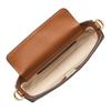 MICHAEL KORS Bryant logo snap closure coated canvas crossbody shoulder bag small unisex couple size brown