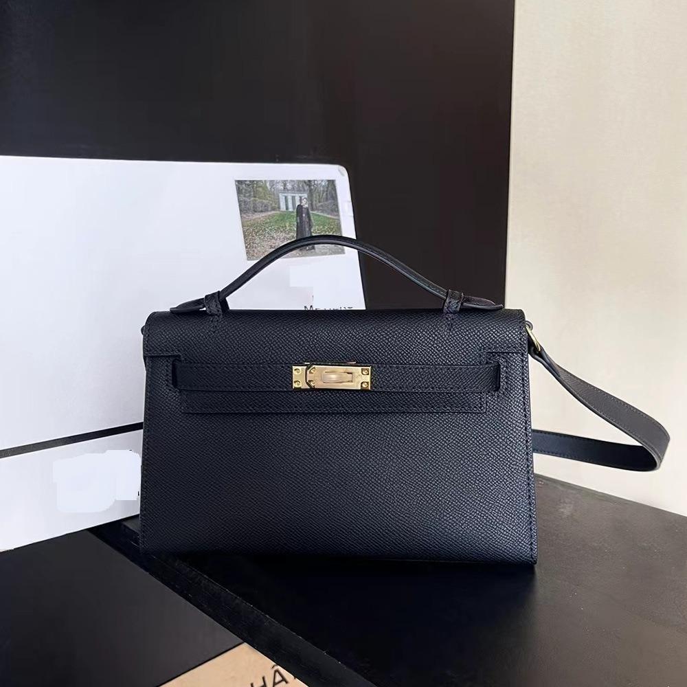 Klassische Mini Umhängetasche der ersten Generation Handtasche mit neuem Palmenmuster Hochwertige Einzel-Schulter-Umhängetasche Echtleder Damenhandtasche