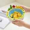 Little Duck House Shape Fruit Bowl with Fork Cartoon Snack Plate Creative Salad Plate  Living Room