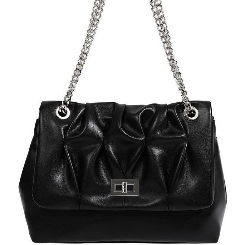 Nuova Borsa a Spalla alla Moda di Alta Qualità Borsa a Tracolla Diagonale Casual da Donna Borsa Sottobraccio Semplice Multifunzionale Retro con Catena