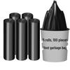 Large Black Disposable Kitchen Garbage Bags, Double-Sided, 2.6 Mil Thickness