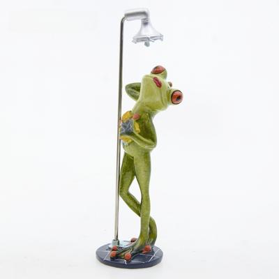 Lustige Niedliche Froschfiguren Dame Langbeiniger Frosch Baden Harz Tierornamente Innenraum Zuhause Schreibtisch Badezimmer Dekoration