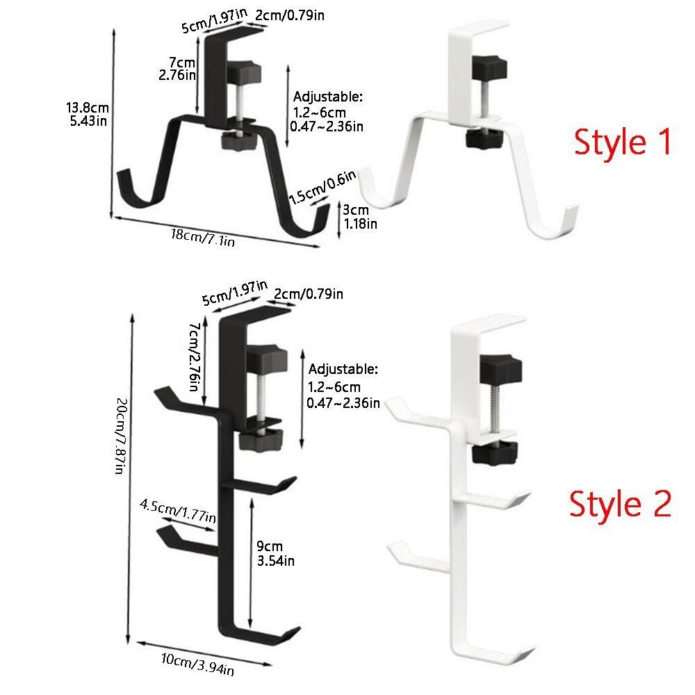 Adjustable Table Desk Hanger Portable Backpack Storage Hook Hanging Bag Hook  for Desk Side