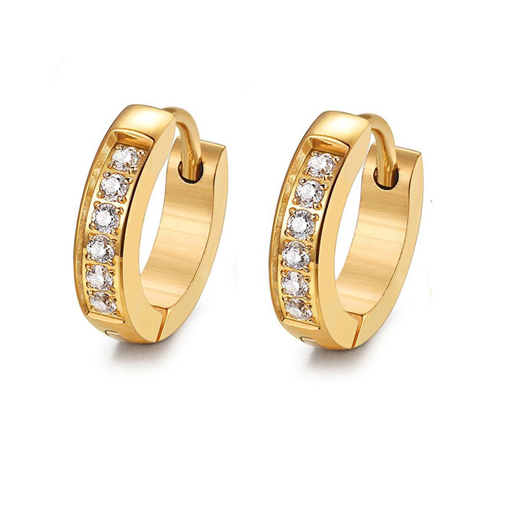 Fashion Titanium Steel Hoop & Stud Earrings - Trendy, Hypoallergenic, Unisex Ear Clips
