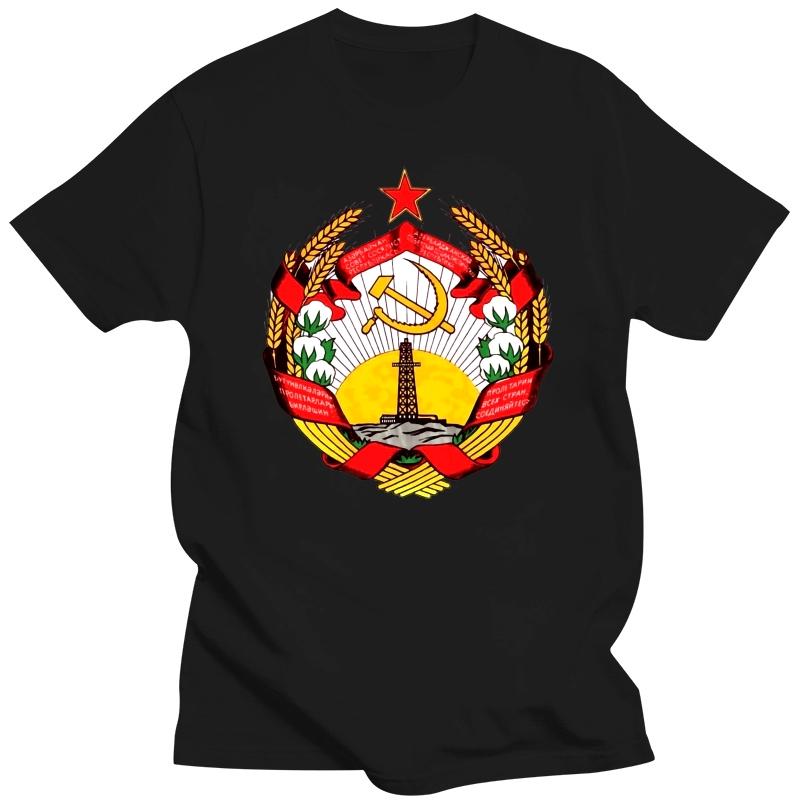 fashion black tshirts for male Cccp Coat Arms Azerbaijan Ssr tshirt Unisex T Shirt Unisex TSHIRT cotton t shirts
