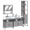 VidaXL 4-Piece Bathroom Furniture Set, Vanity Cabinets with Mirror, Toilet Storage Cabinets, Modern, 3214688