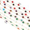 1meter Natural Stone Turquoise Amethyst Quartz Gemstone Beads Stainless Steel Wire Chains DIY Necklace Making Bracelet Findings
