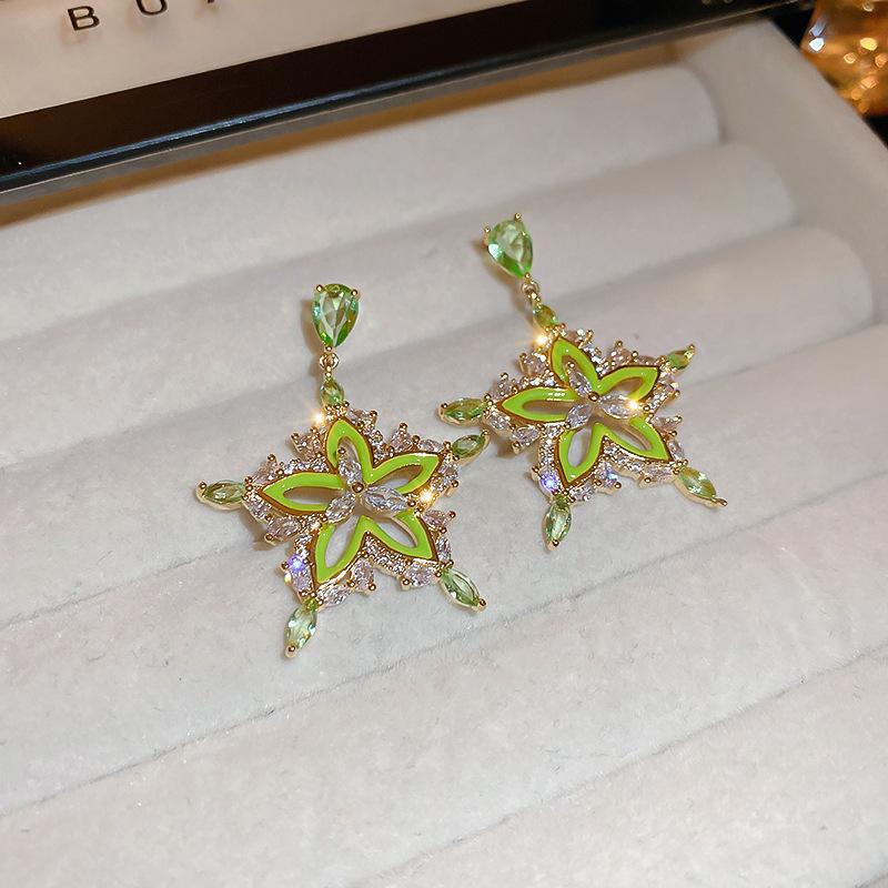 GemChic Women's Earrings Fashion Ear Stud Needle Embed Zircon Imitation Pearl Geometric Earrings Versatile Birthday Christmas Jewelry Gift