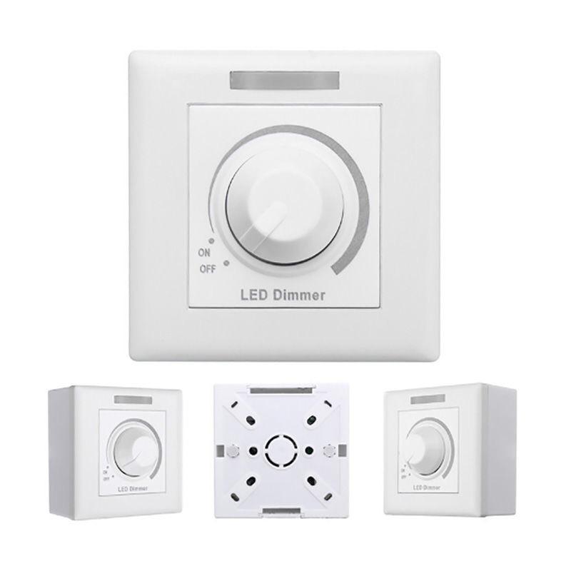 800W High Power Single Color LED Rotary Dimming Switch with Infrared and SCR Technology