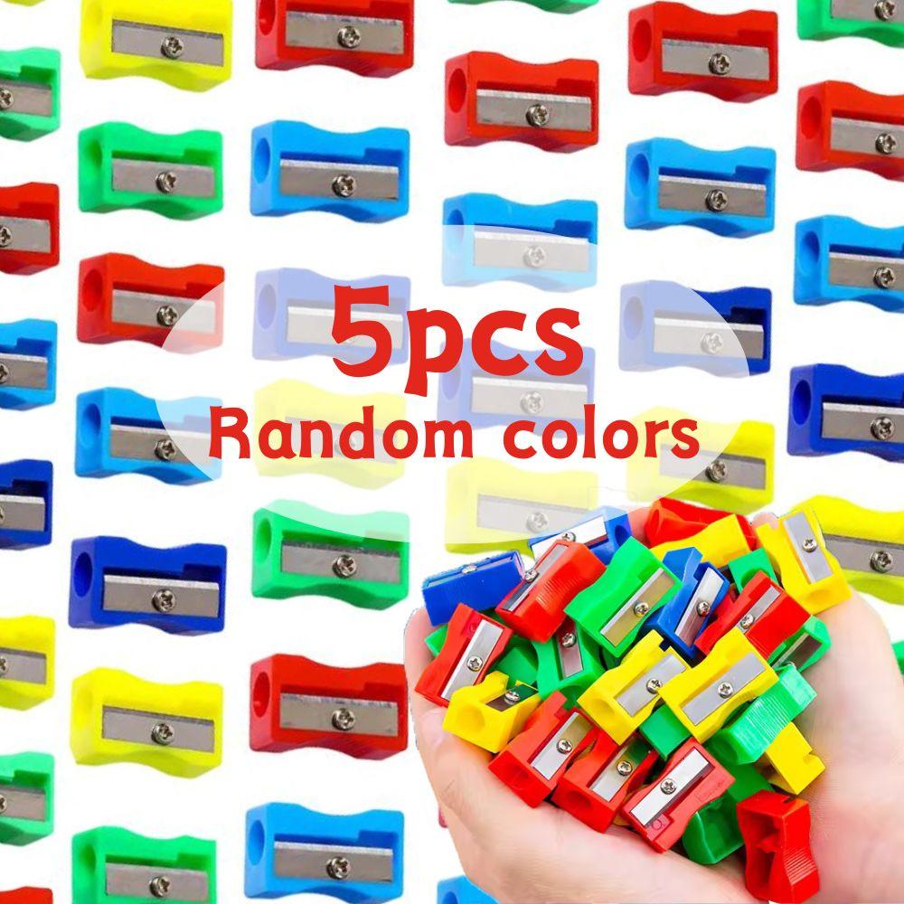 

5/28pcs Plastic Manual Pencil Sharpeners, Colorful Single Hole, Portable for School, Office, Students Stationery Supplies YMY