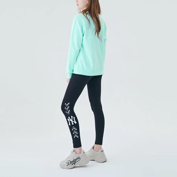 MLB Geborduurd Logo Sport Casual Ronde Hals Lange Mouw Sweatshirt Unisex sweatshirt Muntgroen 31MT01011-07T