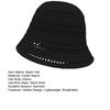 Basin Hat Hand-Crocheted Hollow Design Fisherman Hat Short Brim UV Protection Summer Travel