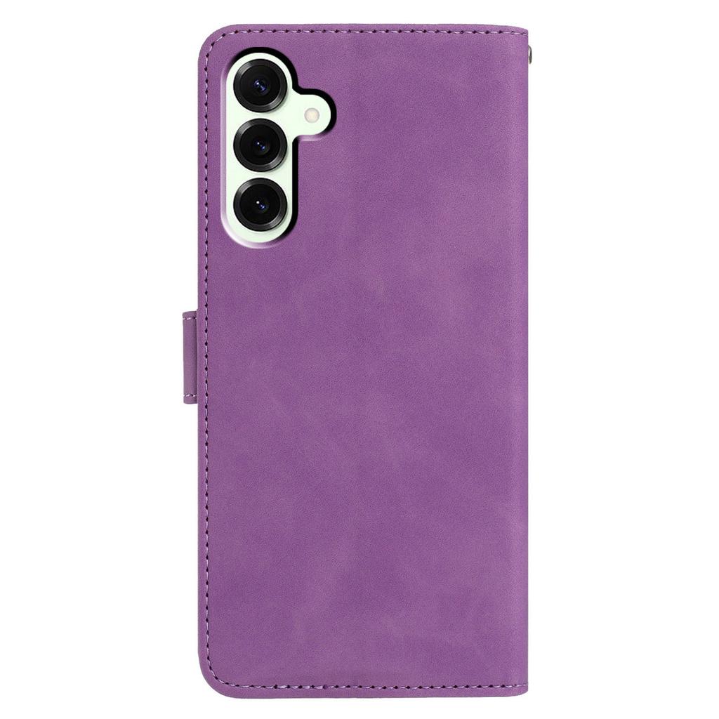 Für Samsung Galaxy S25 FE Hülle Schmetterling Blume Geprägt PU Leder Brieftasche Ständer Handyhülle